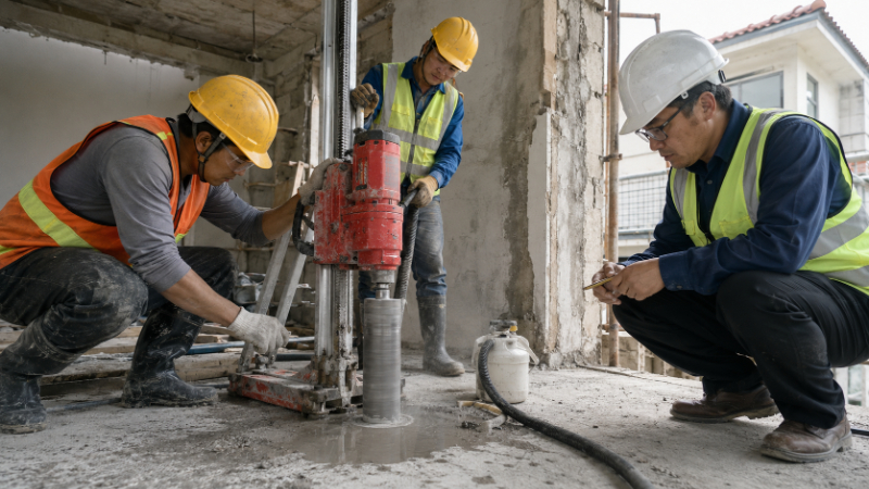Kiểm tra cường độ bê tông hiện trường
