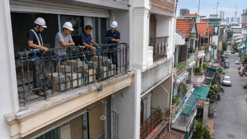 Thử tải ban công